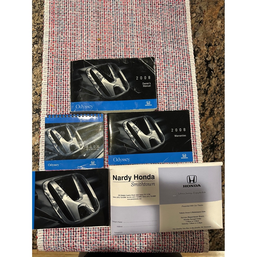 2008 Honda Odyssey Owners Manual Set with Portfolio Warranty Quick Start Guide